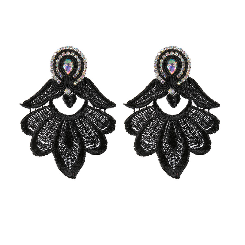 New Ethnic Fashion - Modische Damen-Ohrringe Schmuck-Accessoires Soutache-Ohrringe Spitzen-Hängeohrringe Farbenfrohe