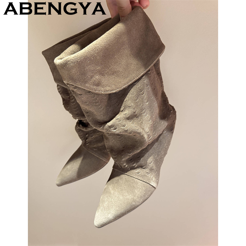 Damen-Stiefeletten mit mittelh – Ethnic Fashion Women Bewertung und Preis