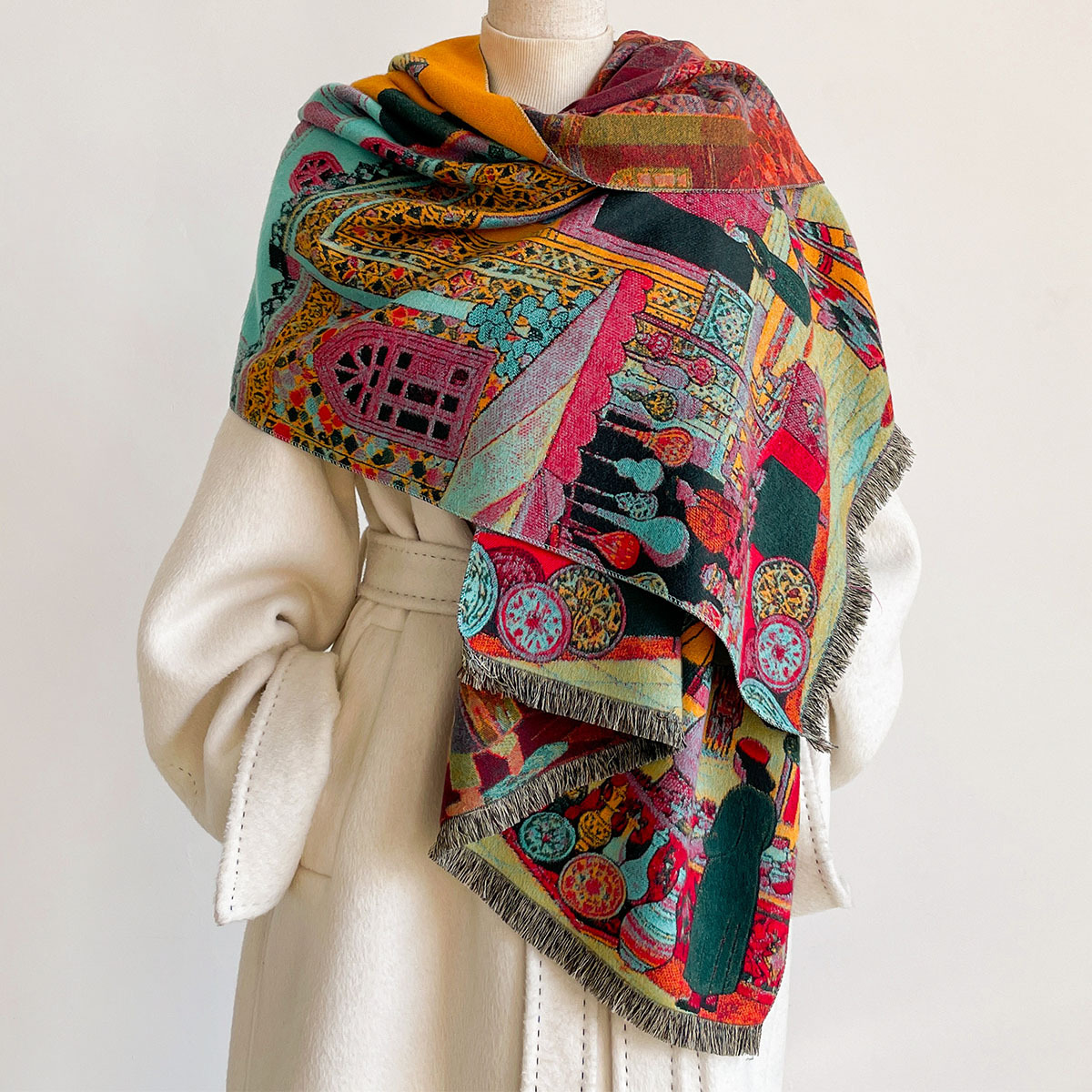 Herbst-Winter-Damen-Schal aus  – Go Ethnic Fashion Bewertung und Preis