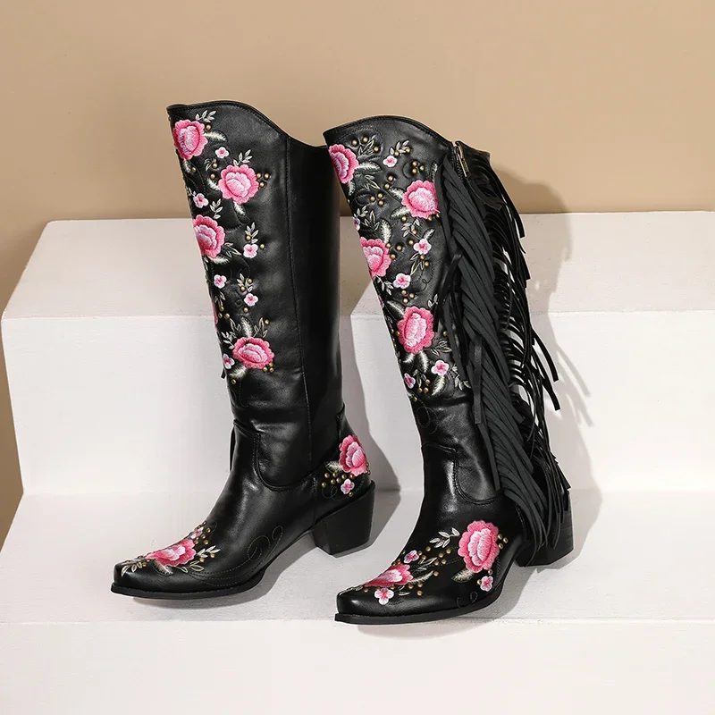 Mode Stickerei Blume Western K – Ethnic Fashion Women Bewertung und Preis